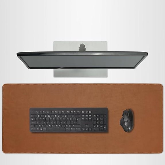 Genuine Leather Desk Mat – XL Toffee Brown
