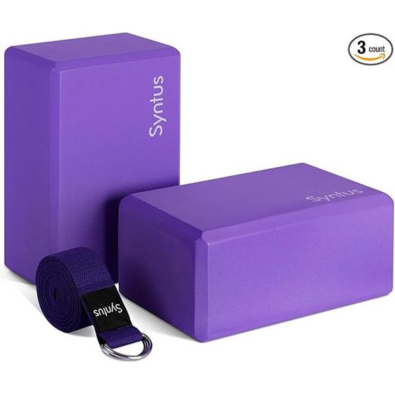 Syntus Yoga Block & Strap Set (2 Blocks 8ft Strap)