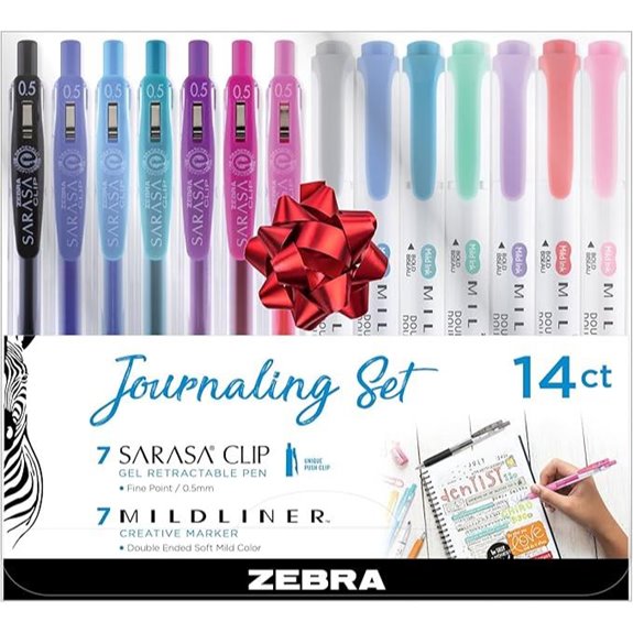 Zebra Journaling Set with Highlighters and Gel Pens