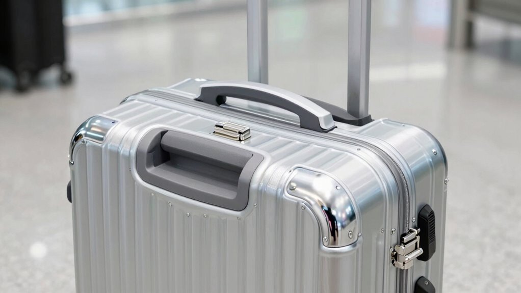 durable sleek aluminum luggage