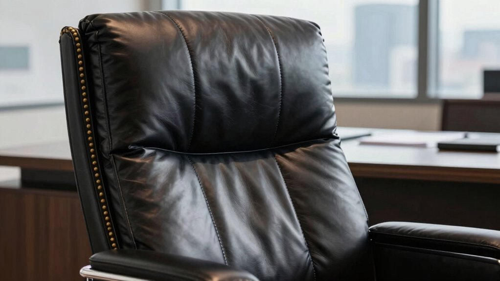 leather chairs convey authority