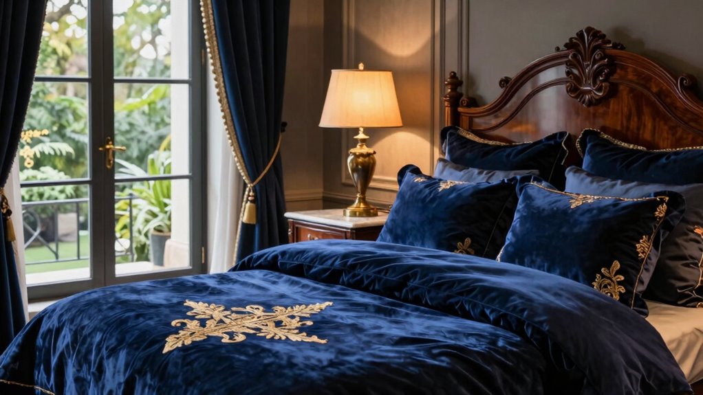 luxurious spacious bedroom details