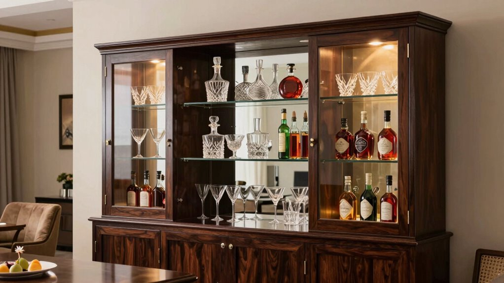 organized entertaining with cabinetry