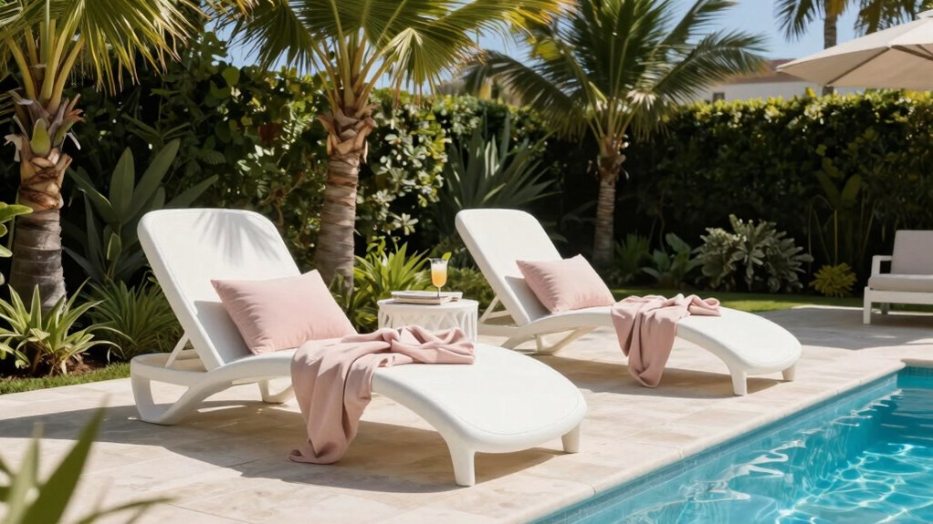 stylish comfortable pool lounge