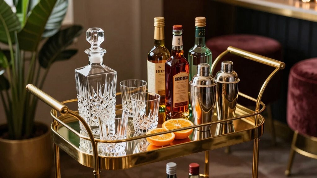 stylish organized accessible bar