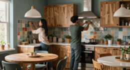 A Couple Gave Their Galley Kitchen a Budget-Friendly Redo with a Dining Nook