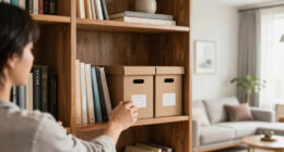 The $0 Storage-Doubling Trick to Try on Your Bookshelf