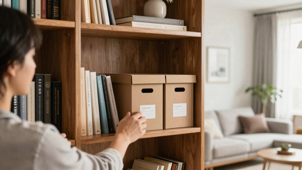 The $0 Storage-Doubling Trick to Try on Your Bookshelf