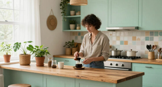 A Renter-Friendly Redo Took A Mint Green Kitchen From Dated To Boho