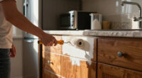 Early 2000S Brown Kitchen Cabinets Look Unrecognizable After A DIY Redo