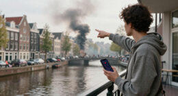 Grote Brand In Woning Op Prinsengracht, Zwarte Rook Boven Centrum Amsterdam - NH Nieuws