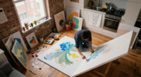 This 500-Square-Foot Studio Doubles As An Artist's Home And Workspace