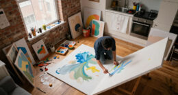 This 500-Square-Foot Studio Doubles As An Artist's Home And Workspace