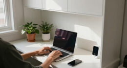 Her Home Office Is In An Unexpected Location — Now It's Clutter-Free