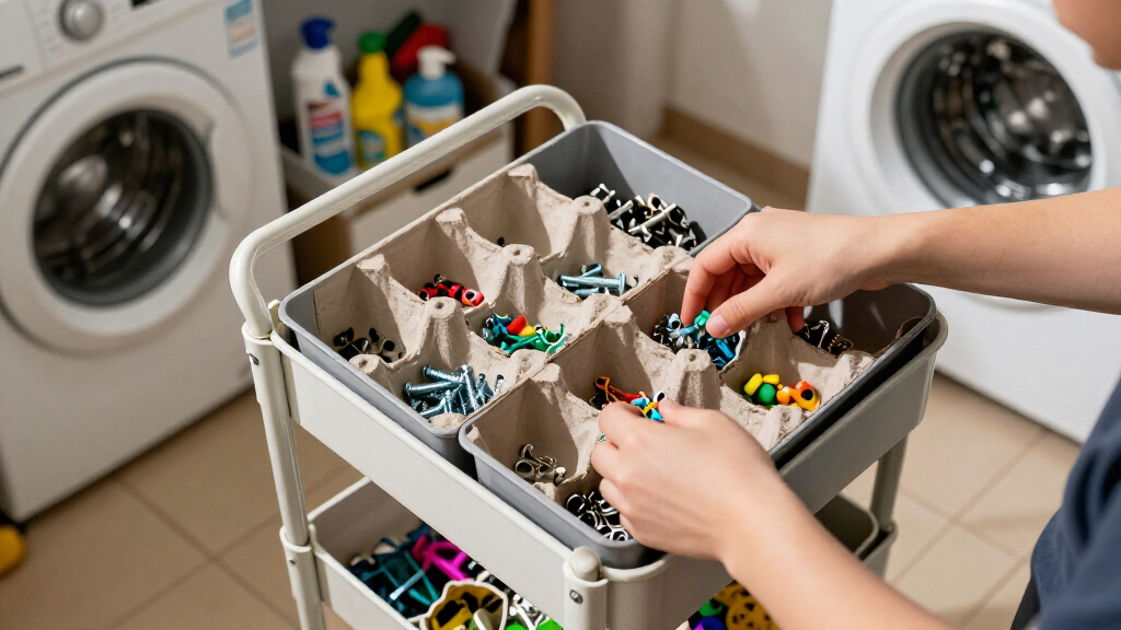 Ditch Bins: The Smarter Way To Organize A Storage Cart Using Empty Egg Cartons
