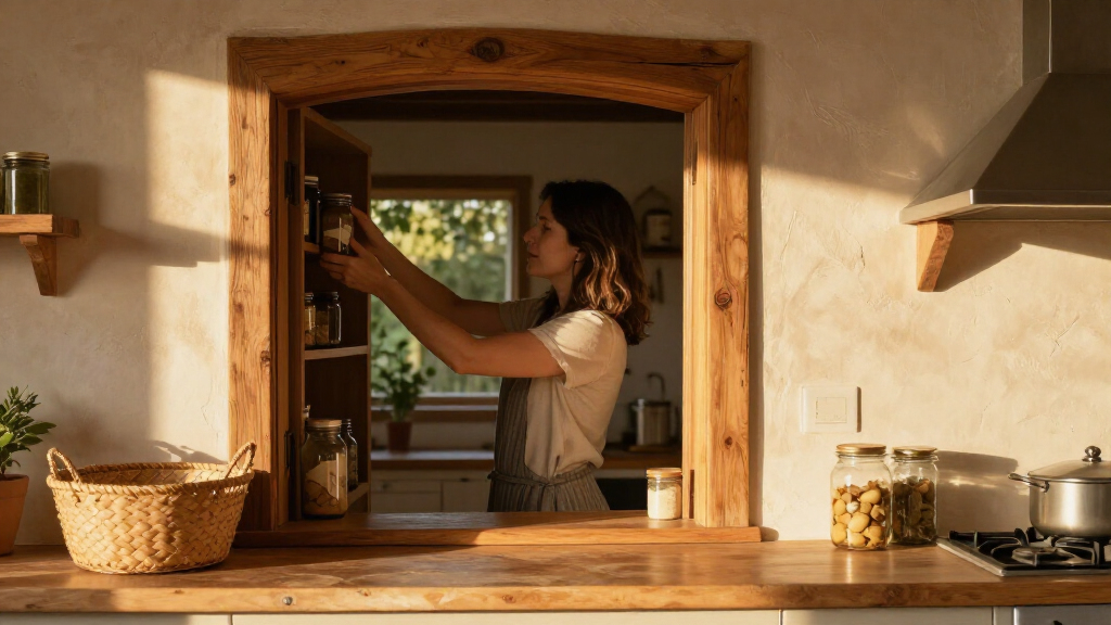 Skip Traditional Pantry Doors: There's A Cuter Way To Add A Rustic Touch To A Kitchen