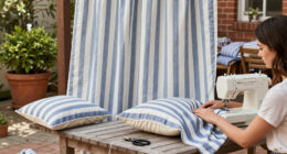 Transform Old Shower Curtains Into Water-Resistant Patio Pillow Covers